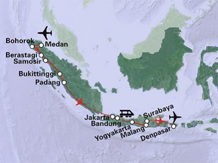 Routekaart Eilandenrijk Indonesië