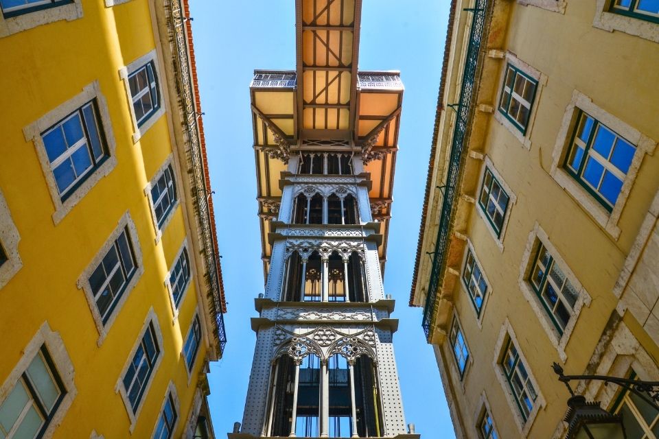 Elevador de Santa Justa in Bairro Alto Lissabon Portugal