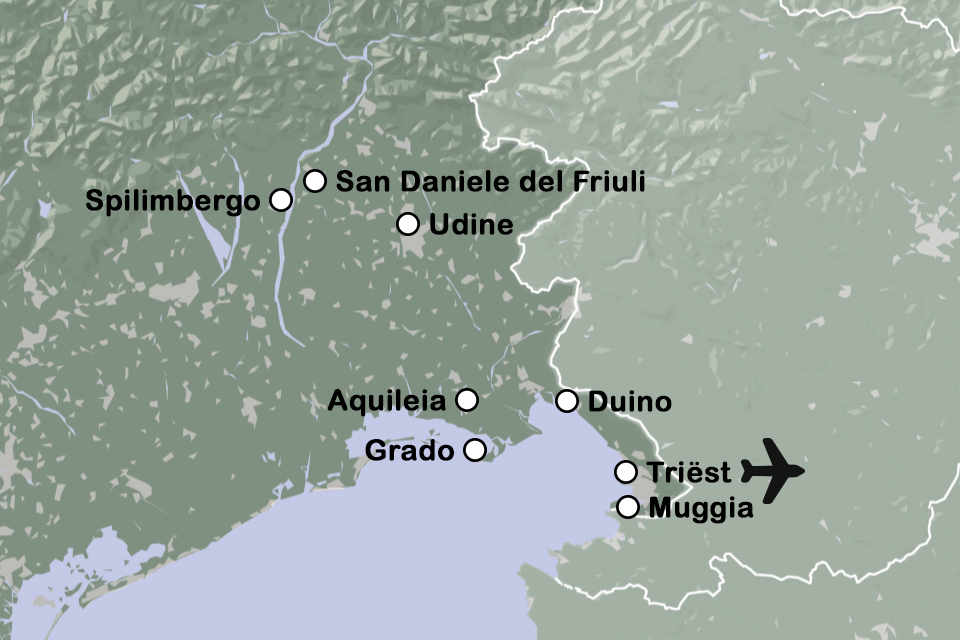 Routekaart Verrassend Friuli