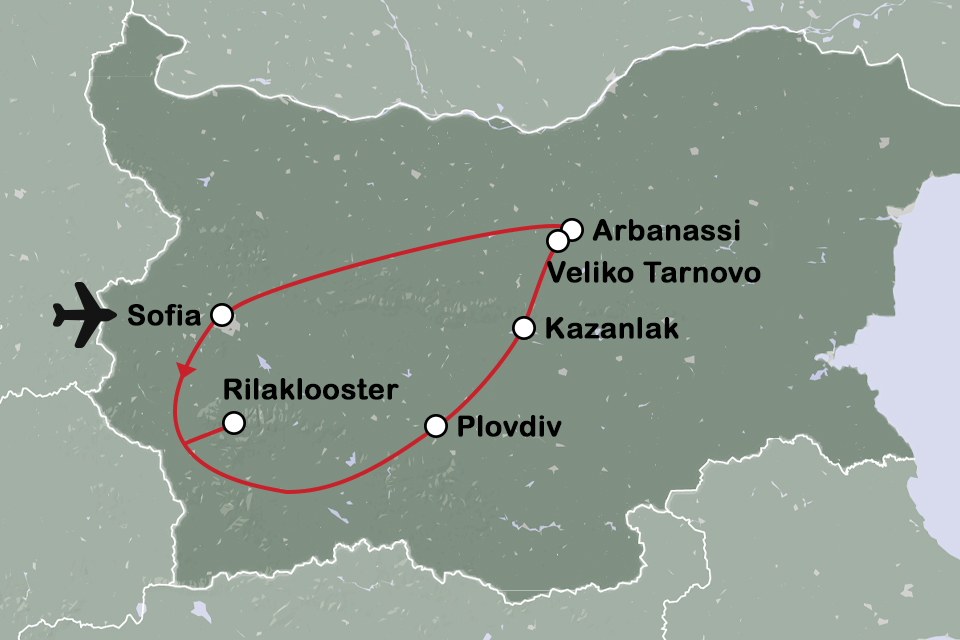 Routekaart Bulgarije