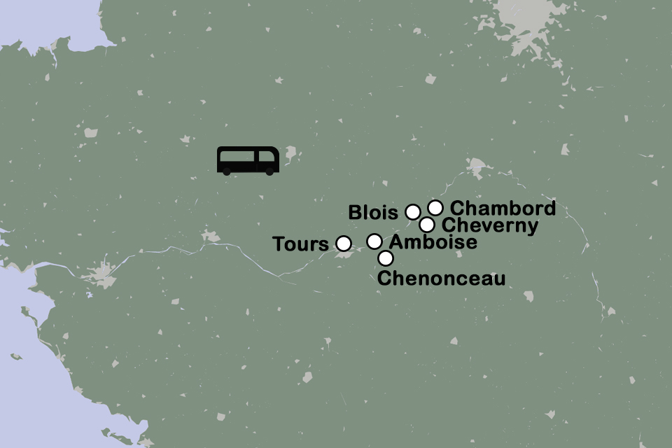 Routekaart Kerstsfeer in de Loirevallei