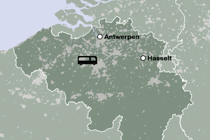 Routekaart Modereis Antwerpen en Hasselt