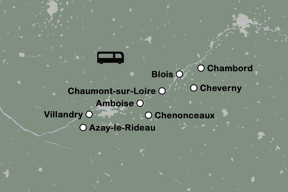 Routekaart Kastelen langs de Loire - FRBE21