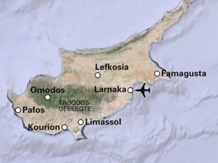 Routekaart Cyprus Routekaart Cyprus