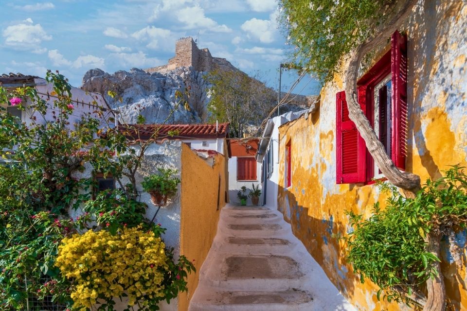 Anafiotika in Athene, Griekenland