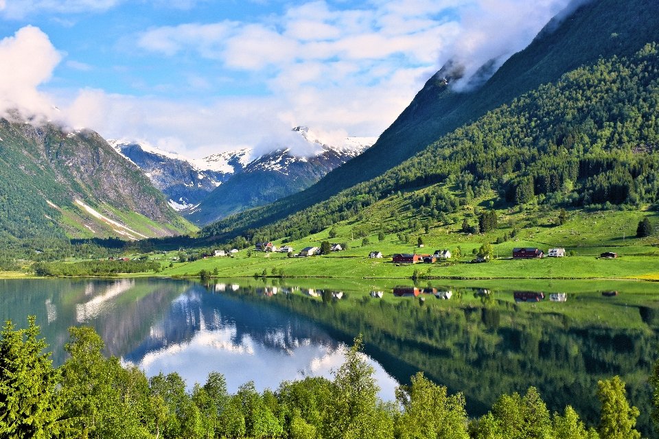 Sogndal aan het Sognefjord, Noorwegen