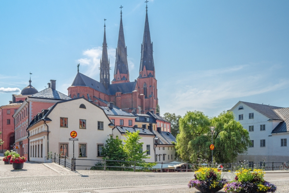 De kathedraal van Uppsala, Zweden