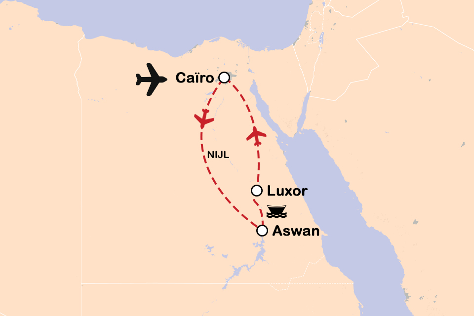 Routekaart Prachtig Egypte