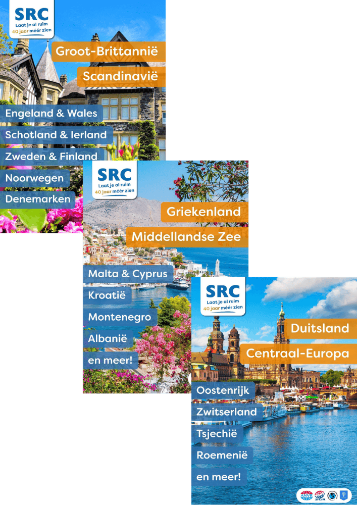 Brochures Groot-Brittannië & Scandinavië, Griekenland & Middellandse Zee, en Duitsland & Centraal Europa