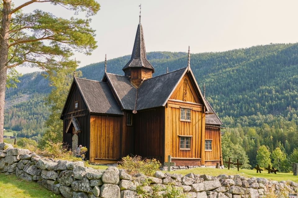 Staafkerk in Nore, Noorwegen