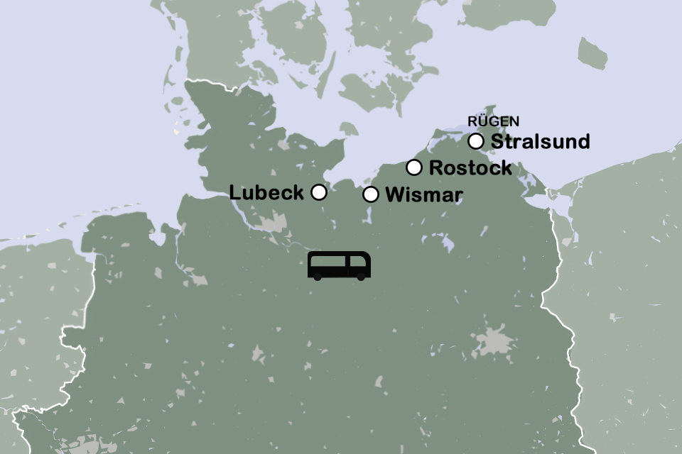 Routekaart Noordoost-Duitsland