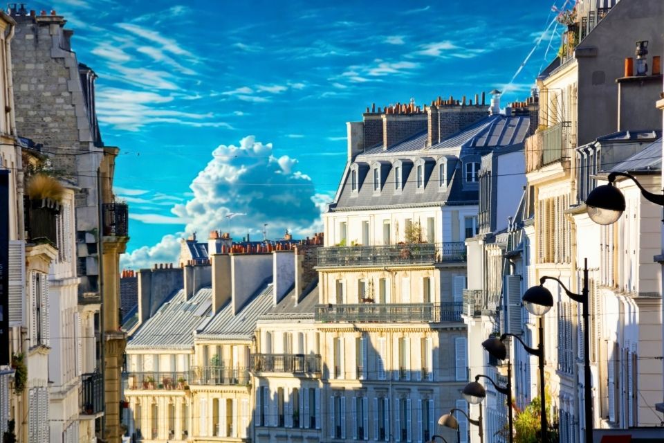 Rue Lepic op de butte de Montmartre in Parijs Frankrijk