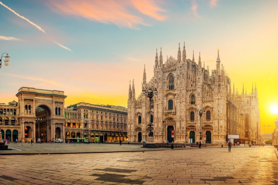 Piazza del Duomo, Milaan, Italië