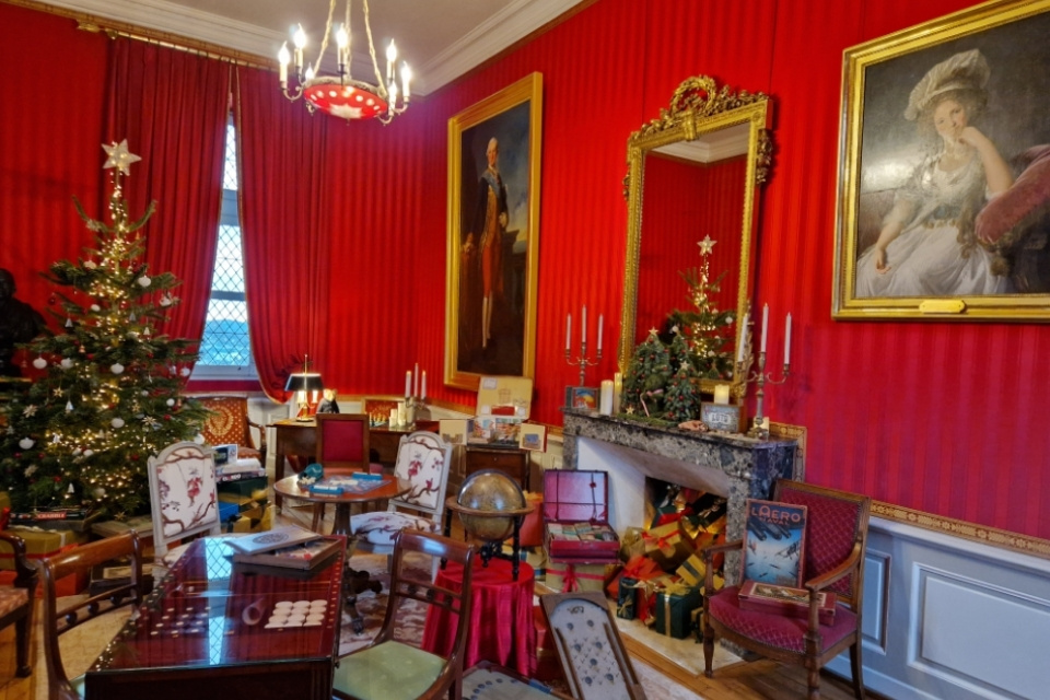 Kerstsferen in Château d' Amboise, de Loire, Frankrijk