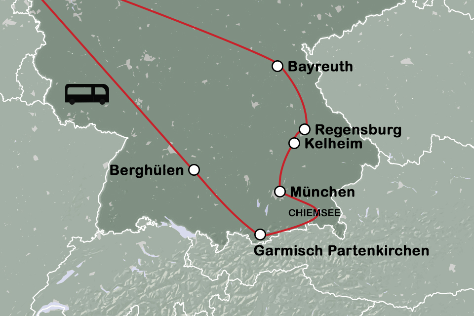 Routekaart Betoverend Beieren