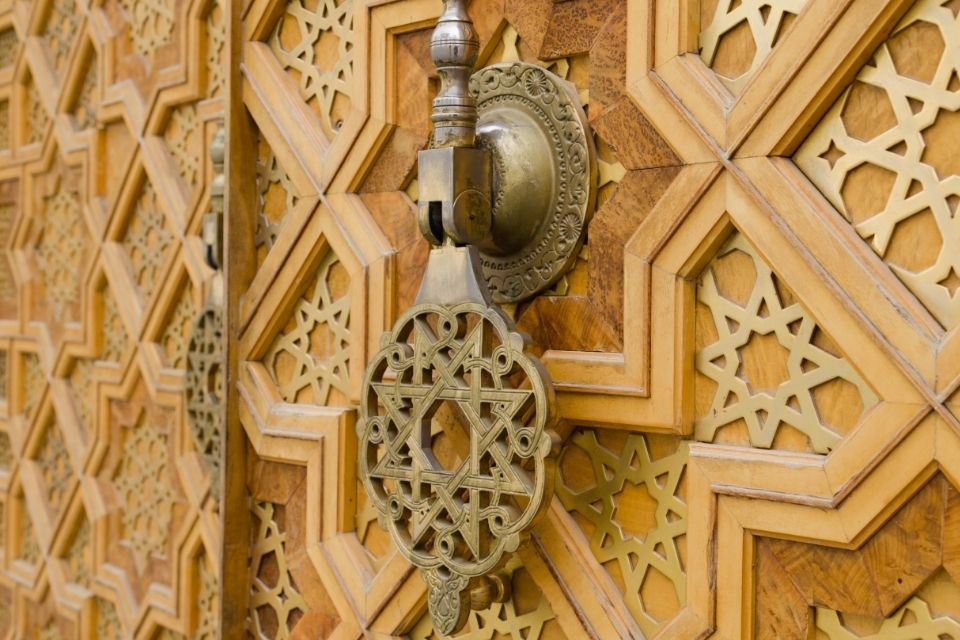 Detail van de deur van de Gypjak Moskee, Turkmenistan