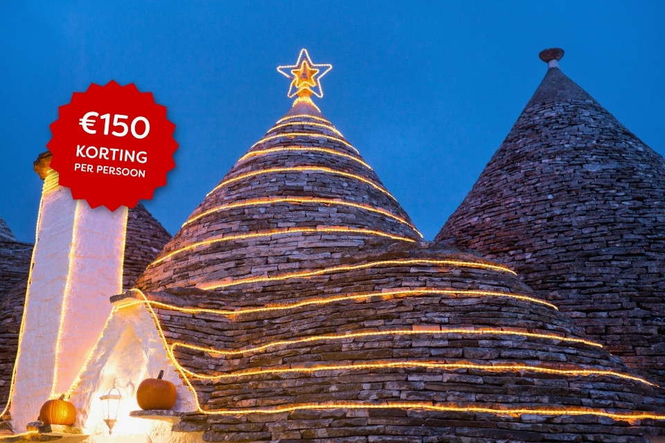 Kerst in Alberobello Puglia Italië