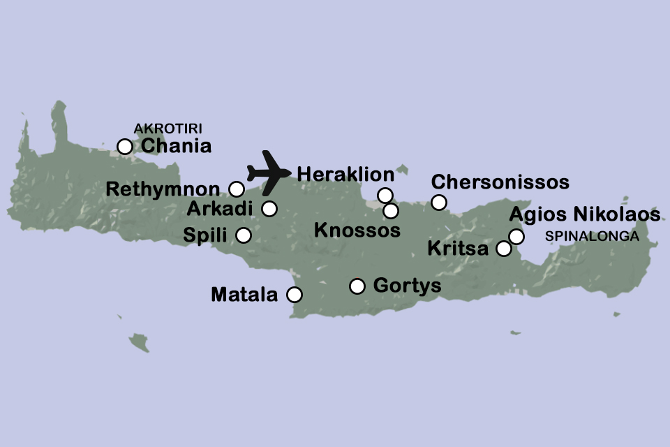 Routekaart Betoverend Kreta