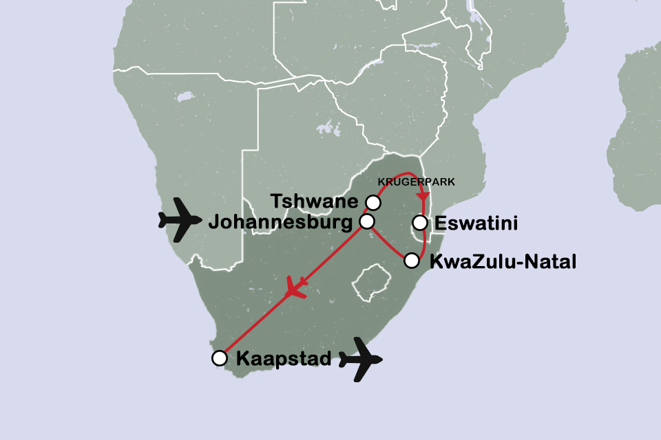 Routekaart Het verhaal van Zuid-Afrika