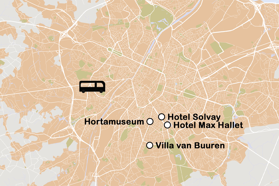 Routekaart Art Nouveau en Art Deco in Brussel